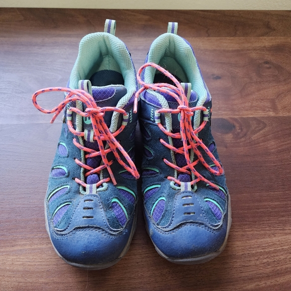 Merrell Chameleon Purple & Blue Leather Mesh Hiking Lace Up Sneakers, Si… - Picture 3 of 9
